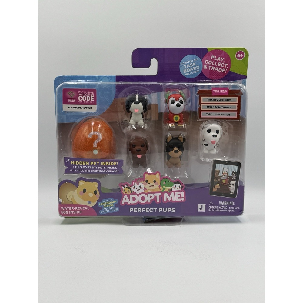 Adopt Me Perfect Pups Mini Figure Set with Mystery Pet - 6pk